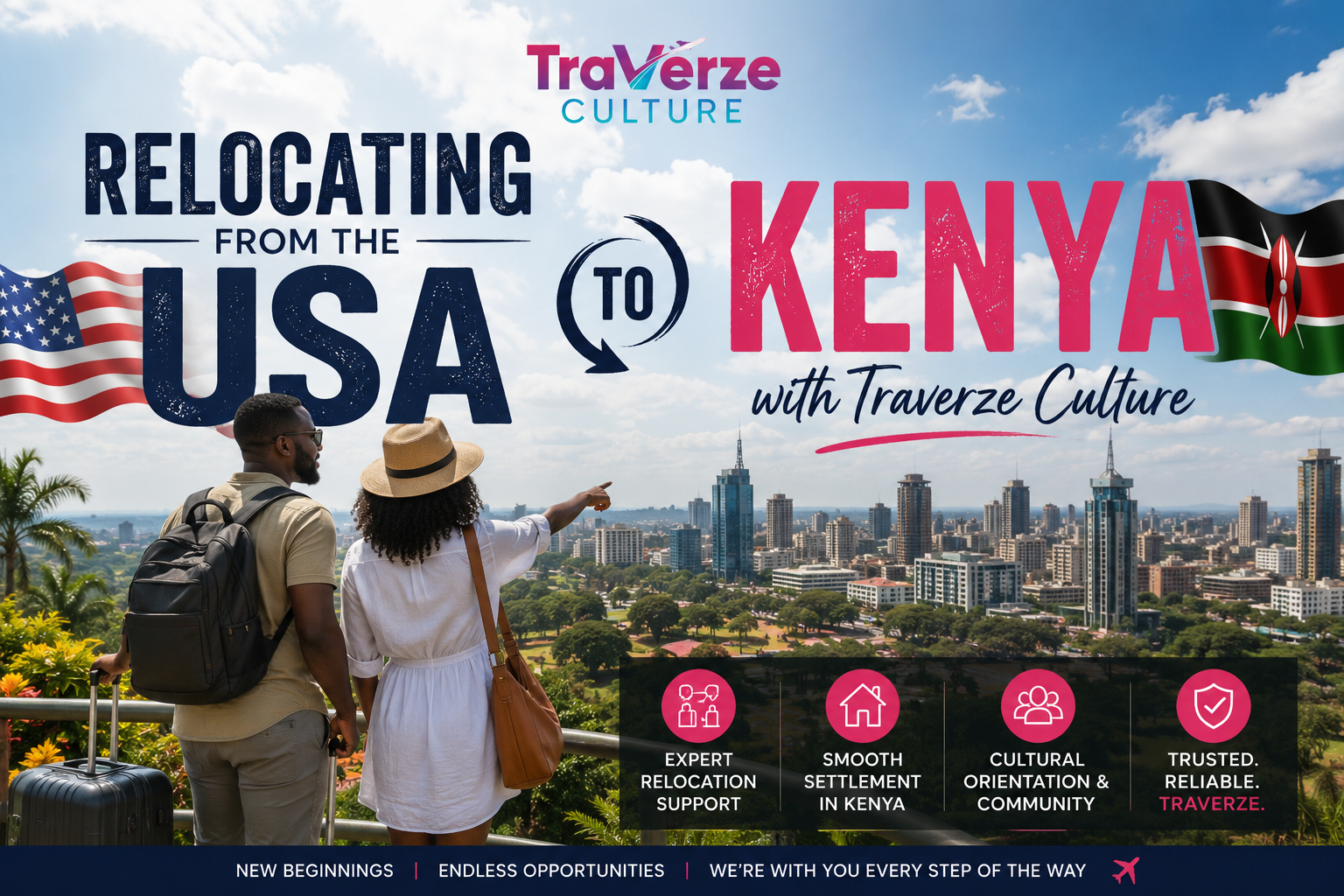Relocating from the USA to Kenya with Traverze Culture, Traverze Culture, USA, Kenya relocation & global mobility
